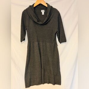 Robbie Bee Dark Gray Cowl Neck Dress
